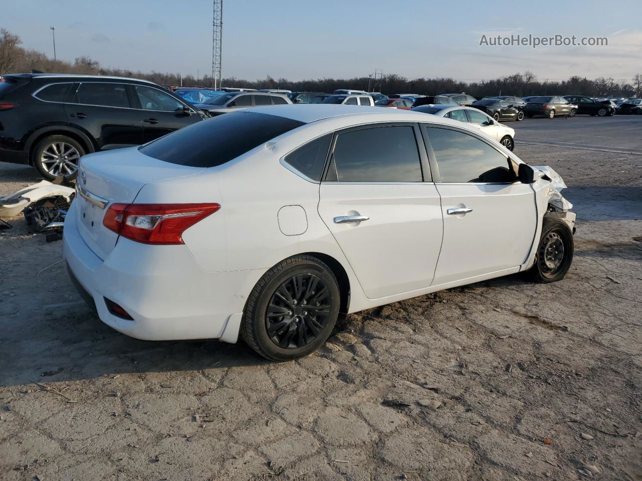 2019 Nissan Sentra S White vin: 3N1AB7AP7KY334041