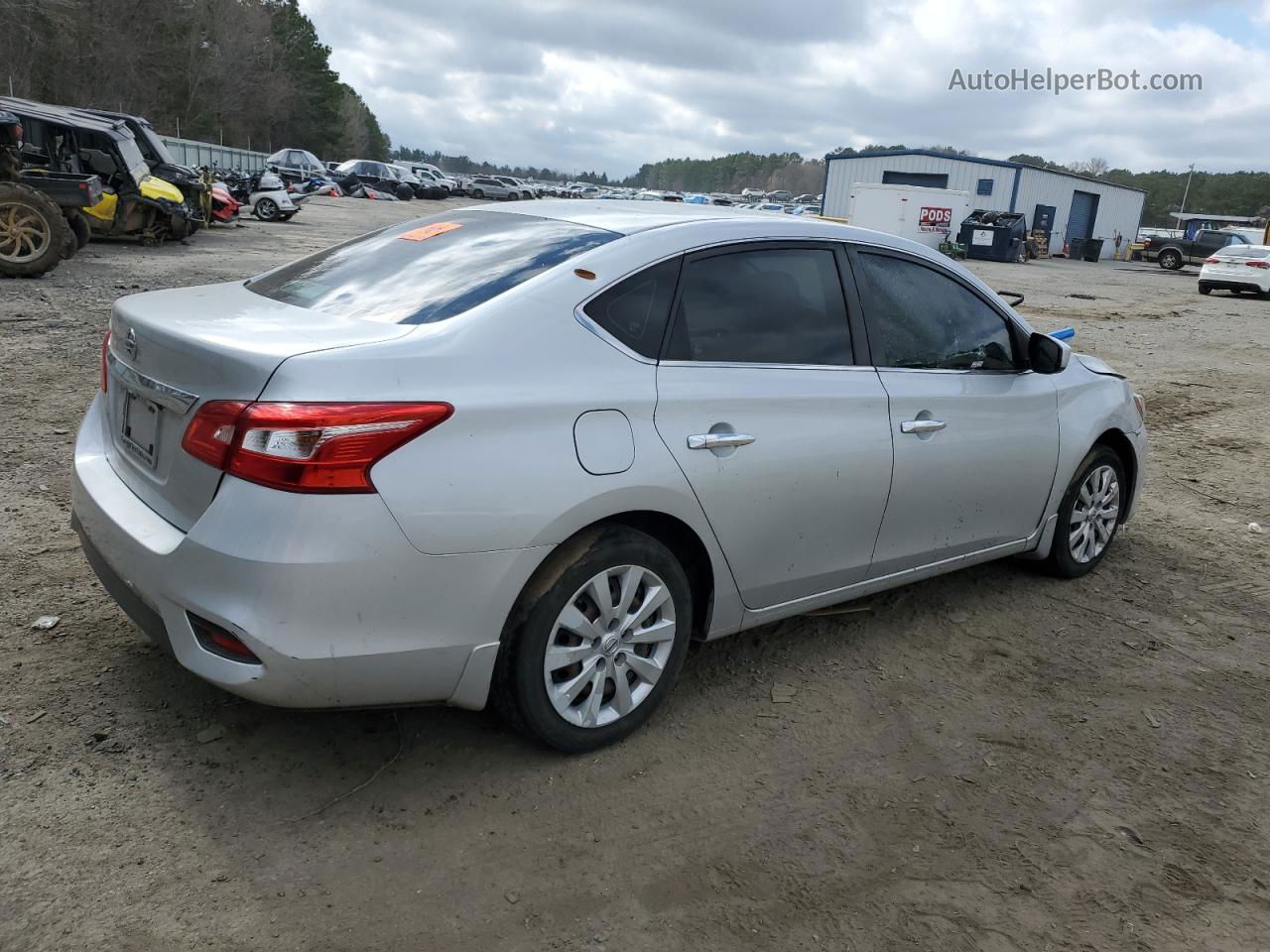 2019 Nissan Sentra S Серебряный vin: 3N1AB7AP7KY337585