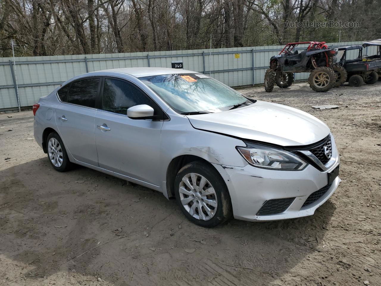 2019 Nissan Sentra S Серебряный vin: 3N1AB7AP7KY337585