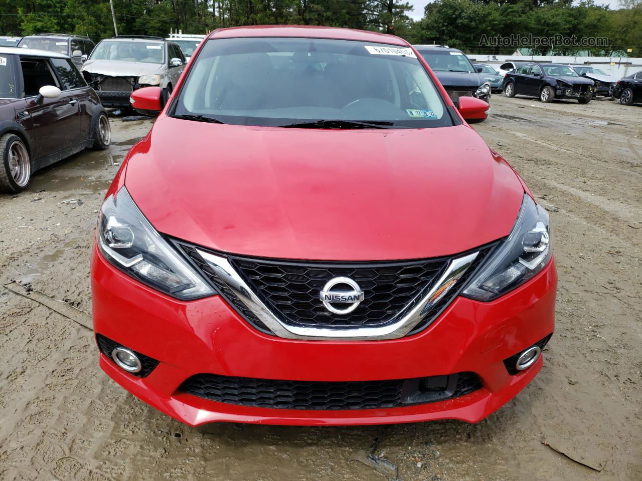 2019 Nissan Sentra S Красный vin: 3N1AB7AP7KY340678