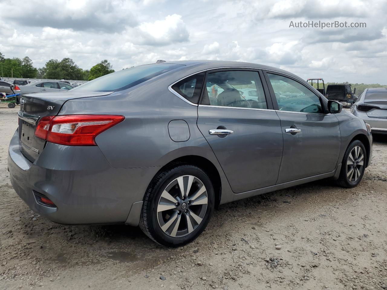 2019 Nissan Sentra S Серый vin: 3N1AB7AP7KY351051