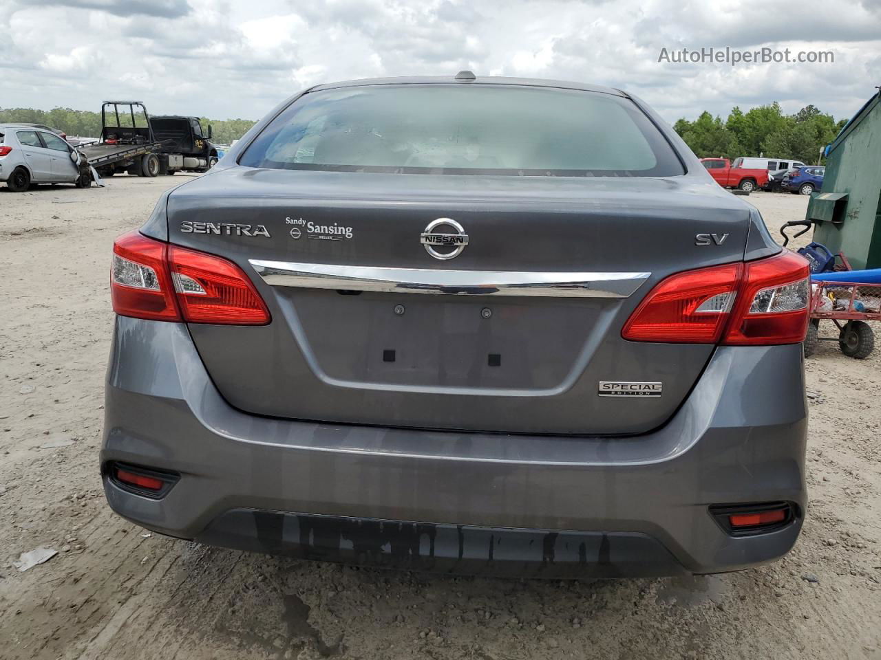 2019 Nissan Sentra S Серый vin: 3N1AB7AP7KY351051