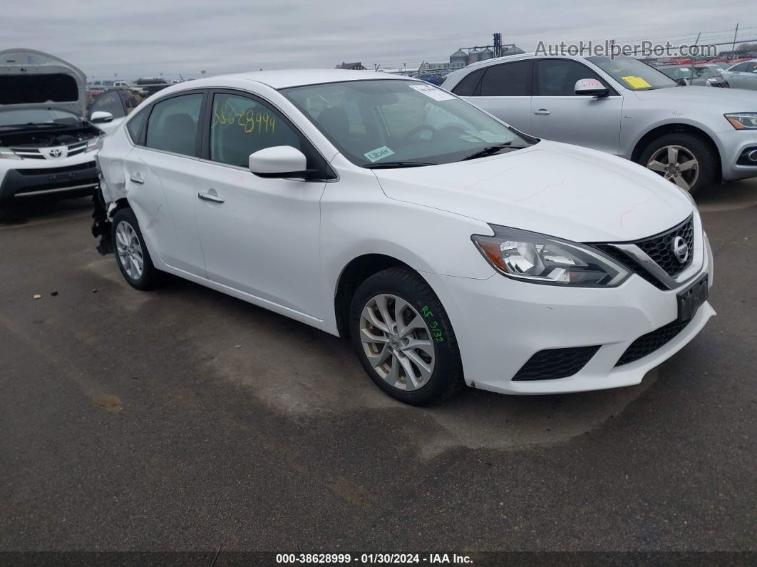 2019 Nissan Sentra Sv White vin: 3N1AB7AP7KY354399