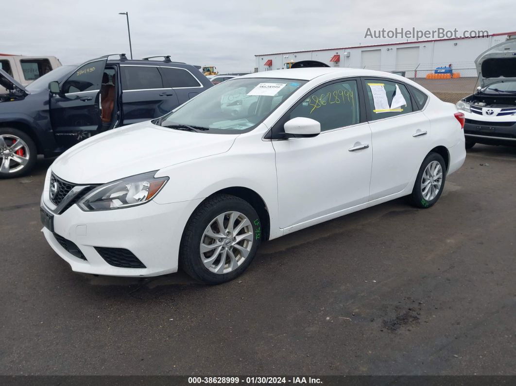 2019 Nissan Sentra Sv White vin: 3N1AB7AP7KY354399