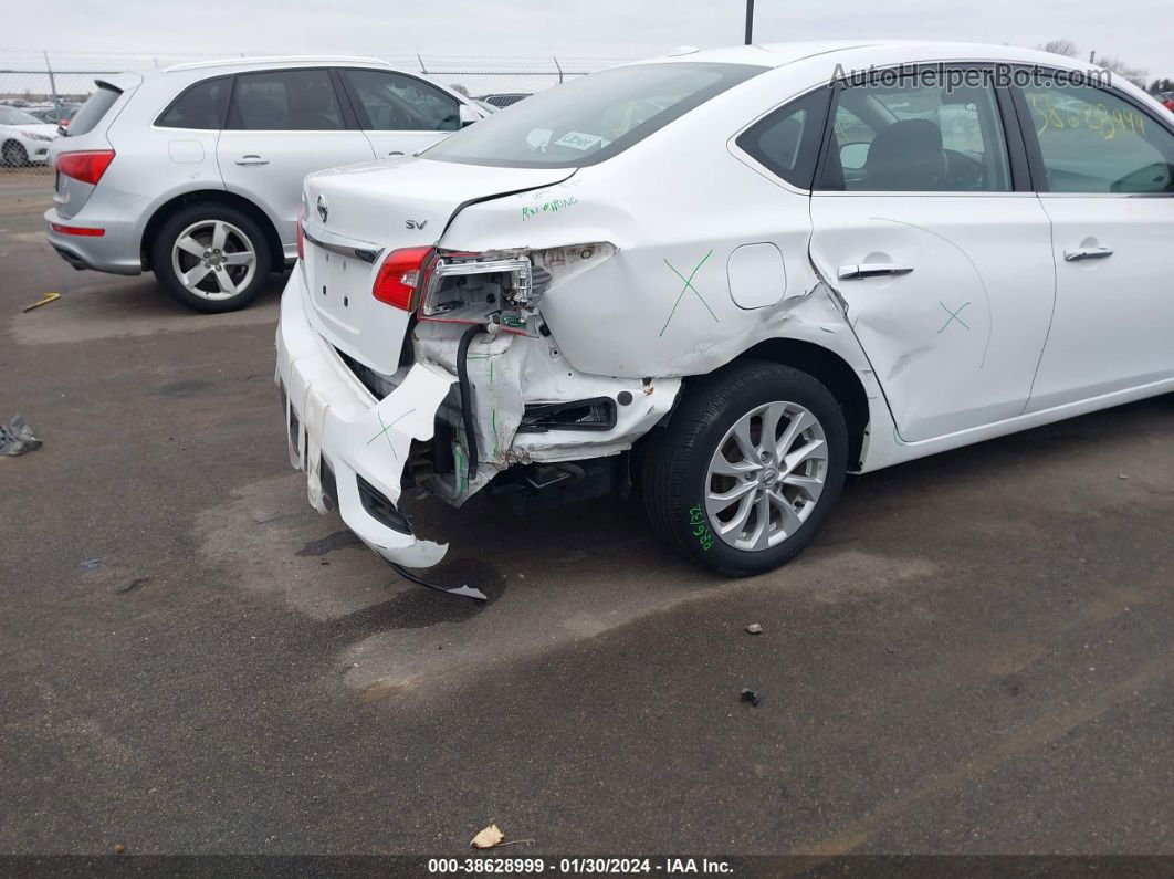 2019 Nissan Sentra Sv White vin: 3N1AB7AP7KY354399