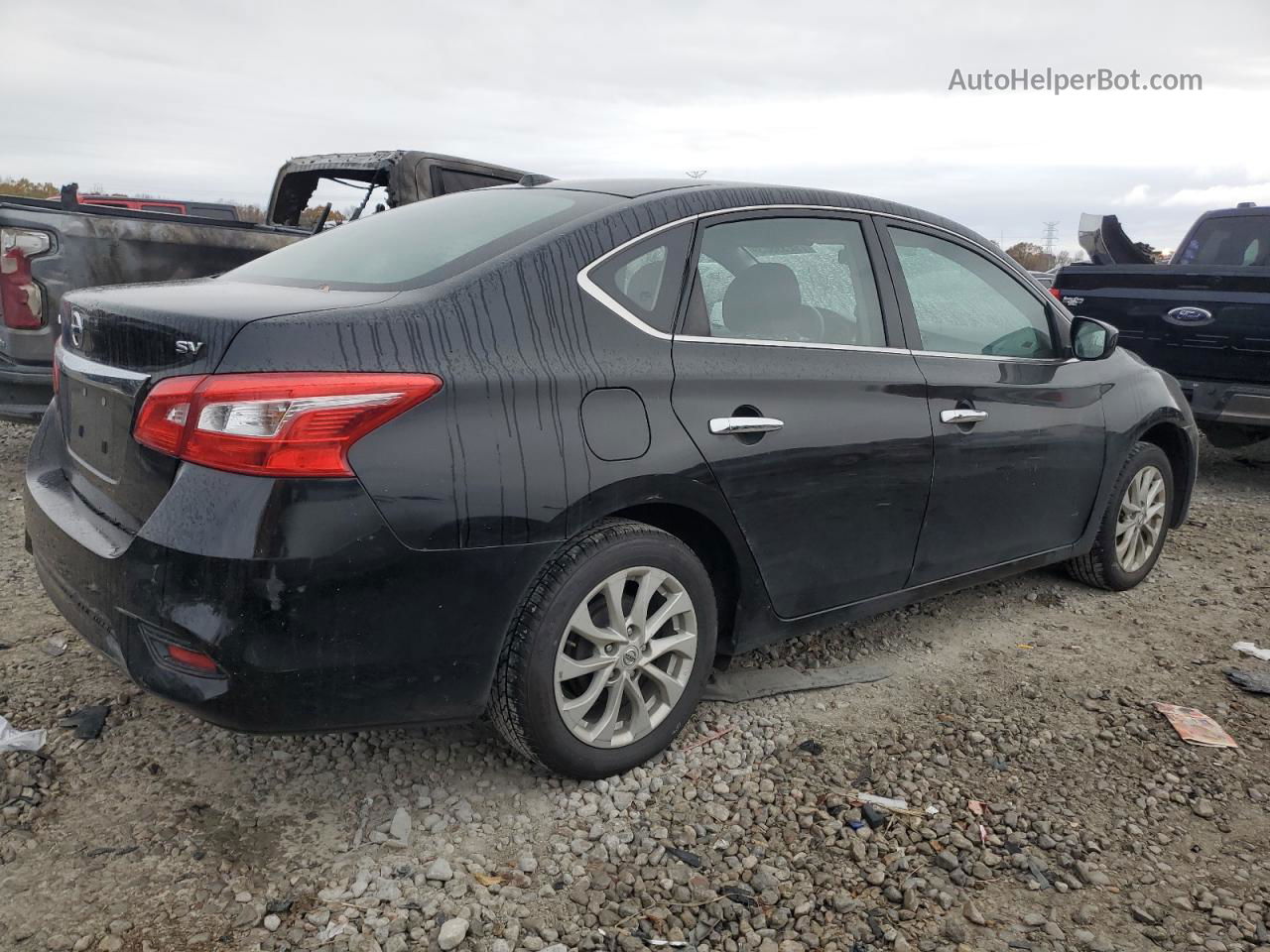 2019 Nissan Sentra S Black vin: 3N1AB7AP7KY367878