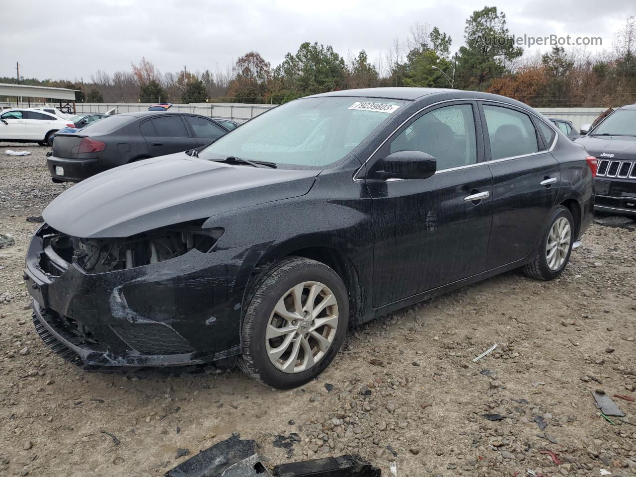 2019 Nissan Sentra S Black vin: 3N1AB7AP7KY367878