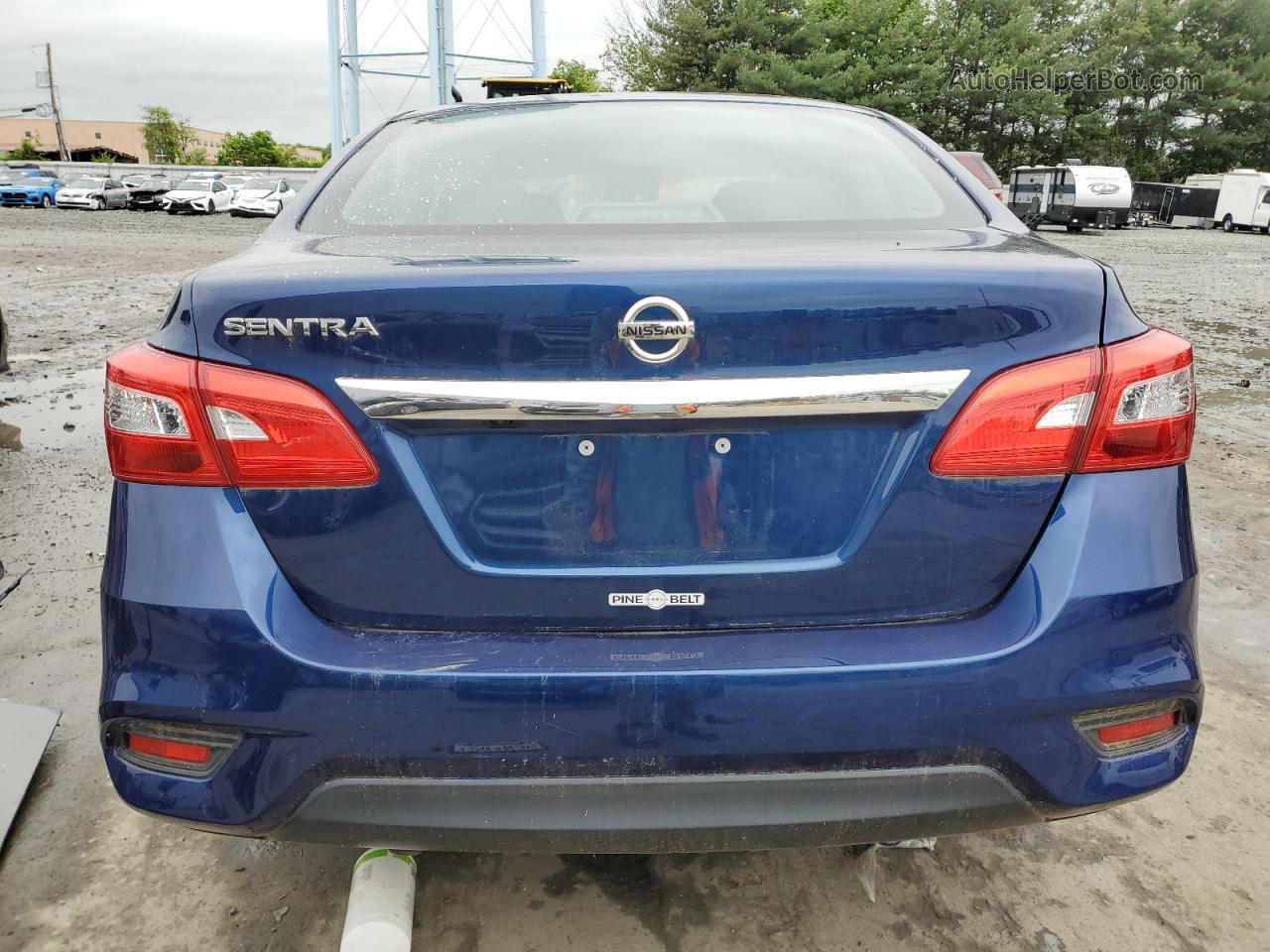 2019 Nissan Sentra S Blue vin: 3N1AB7AP7KY374572