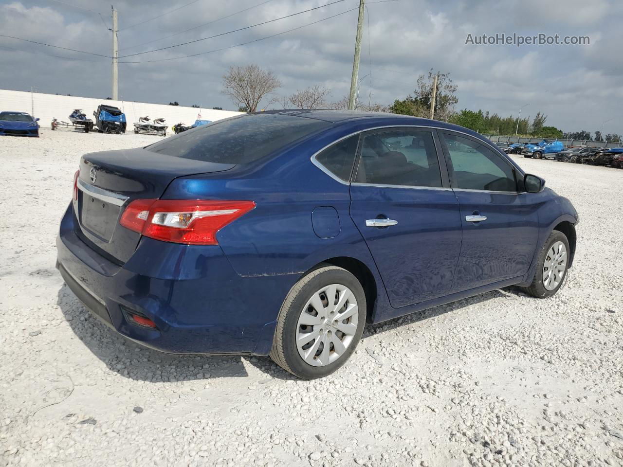 2019 Nissan Sentra S Blue vin: 3N1AB7AP7KY386138