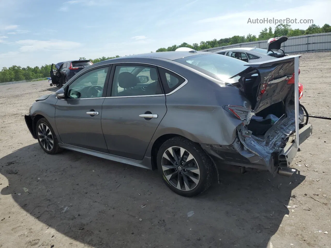 2019 Nissan Sentra S Серый vin: 3N1AB7AP7KY394174