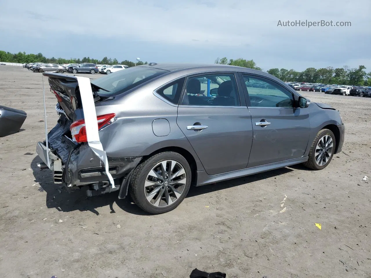 2019 Nissan Sentra S Серый vin: 3N1AB7AP7KY394174