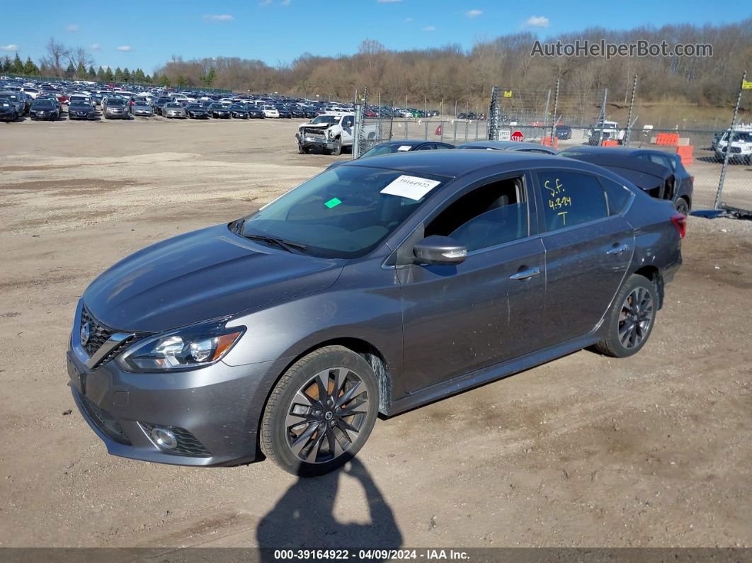 2019 Nissan Sentra Sr Gray vin: 3N1AB7AP7KY395809