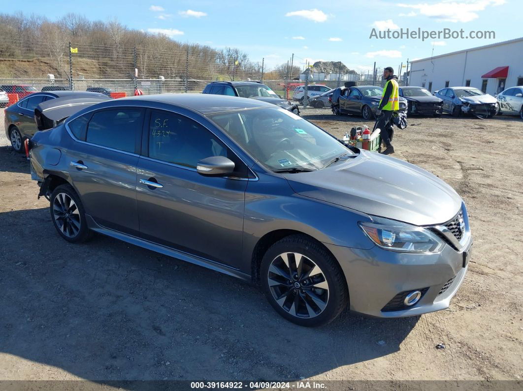 2019 Nissan Sentra Sr Gray vin: 3N1AB7AP7KY395809