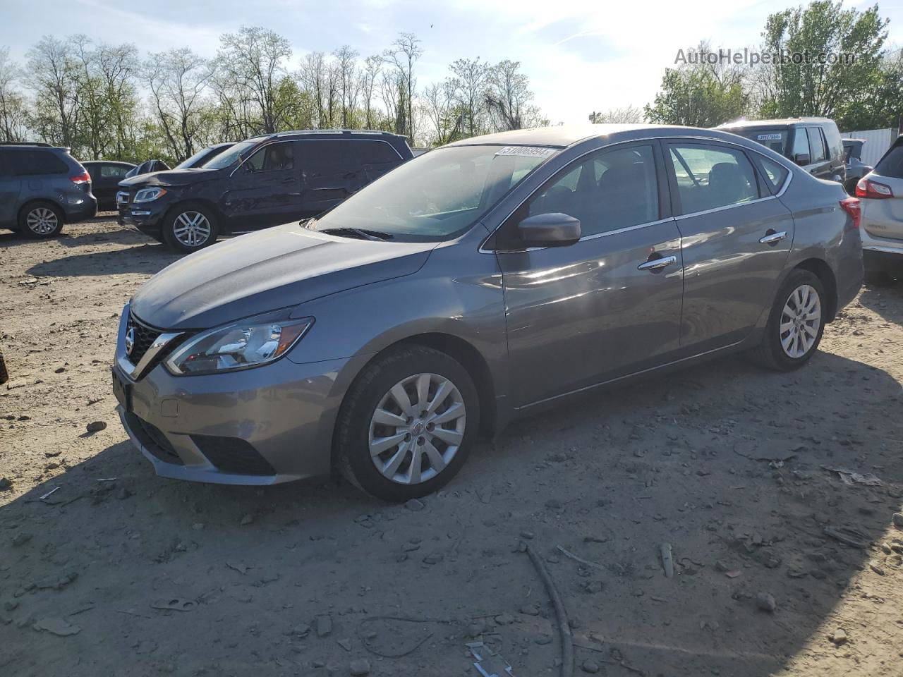 2019 Nissan Sentra S Gray vin: 3N1AB7AP7KY395860