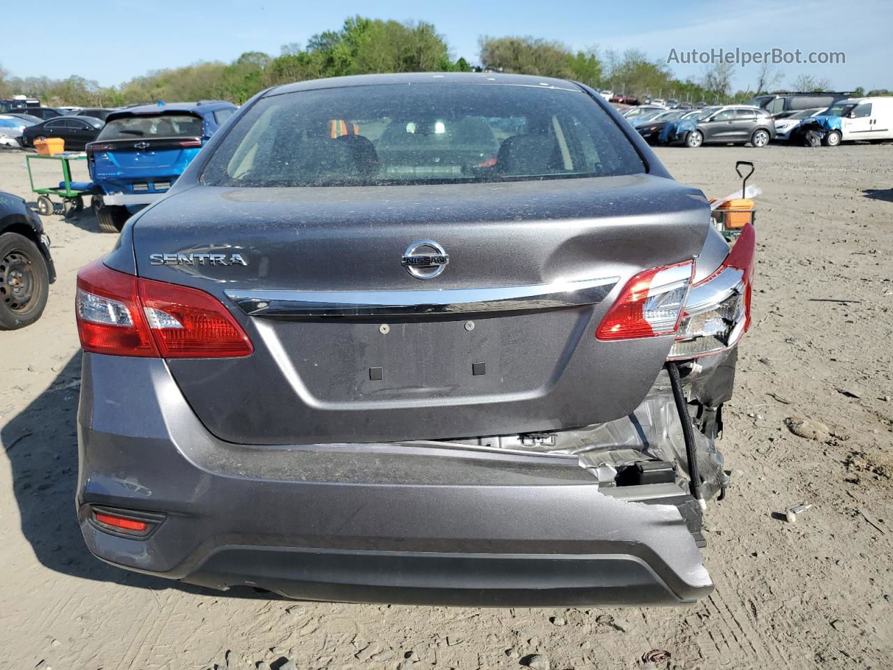 2019 Nissan Sentra S Gray vin: 3N1AB7AP7KY395860