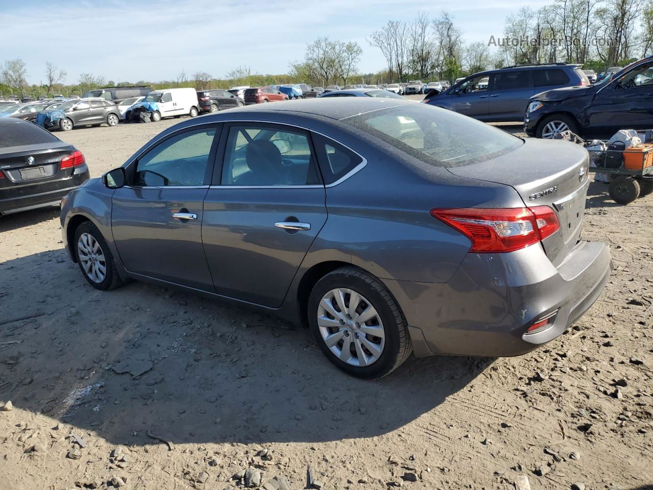 2019 Nissan Sentra S Gray vin: 3N1AB7AP7KY395860