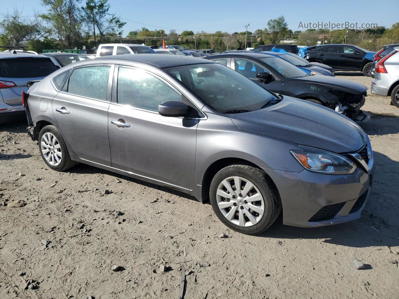 2019 Nissan Sentra S Gray vin: 3N1AB7AP7KY395860