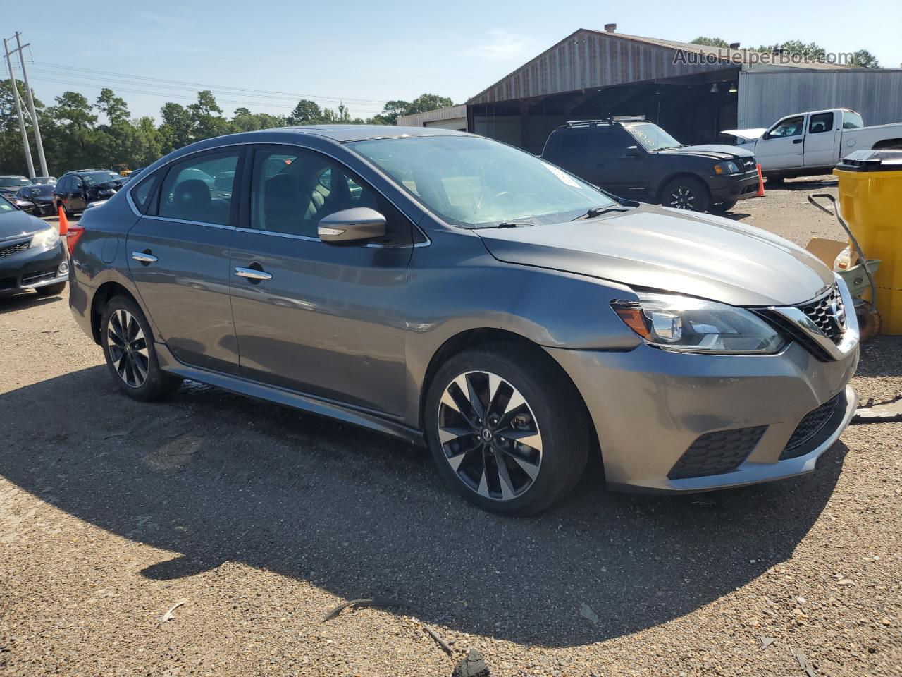 2019 Nissan Sentra S Gray vin: 3N1AB7AP7KY405108