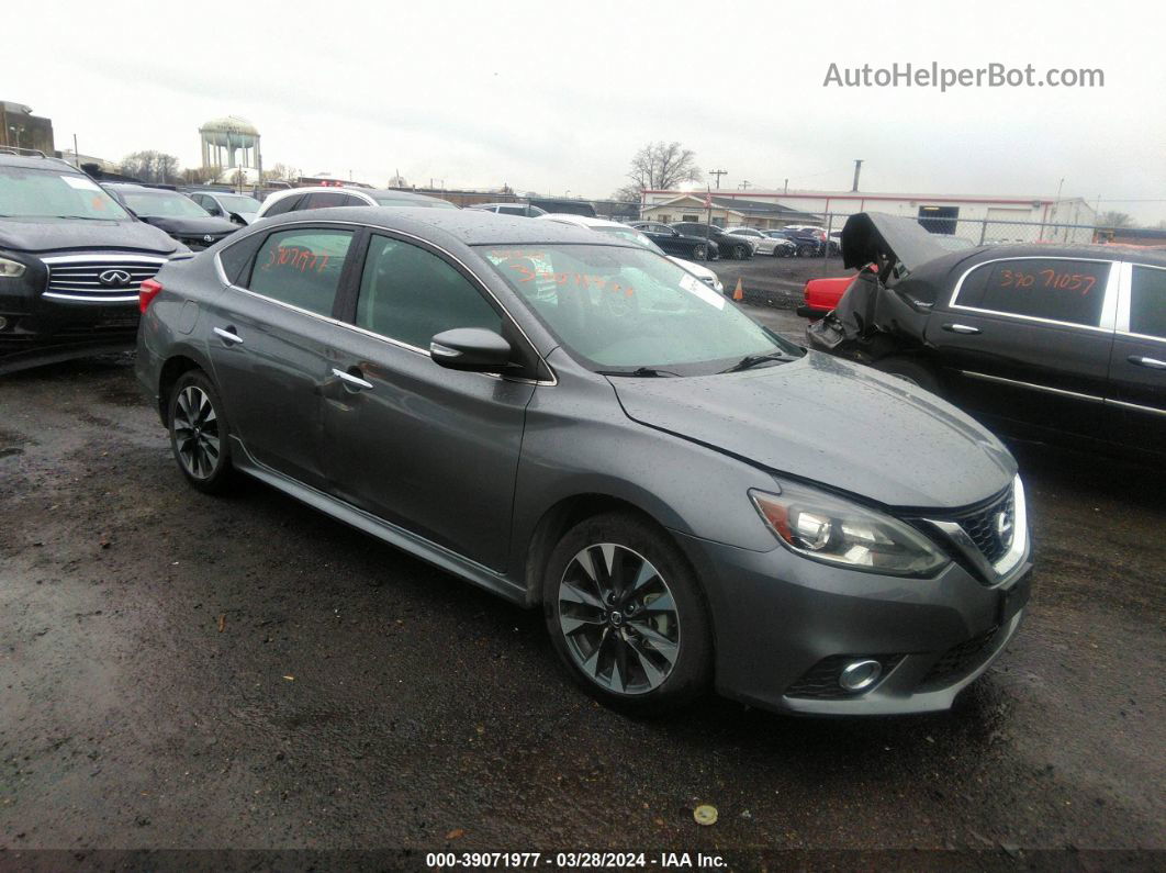 2019 Nissan Sentra Sr Gray vin: 3N1AB7AP7KY413001