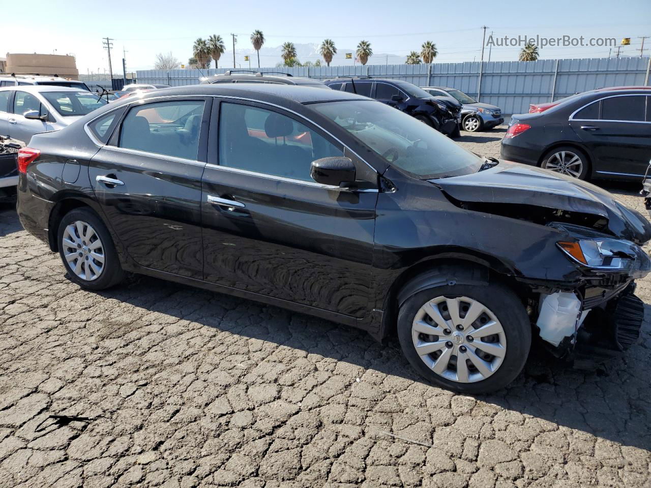 2019 Nissan Sentra S Черный vin: 3N1AB7AP7KY427755