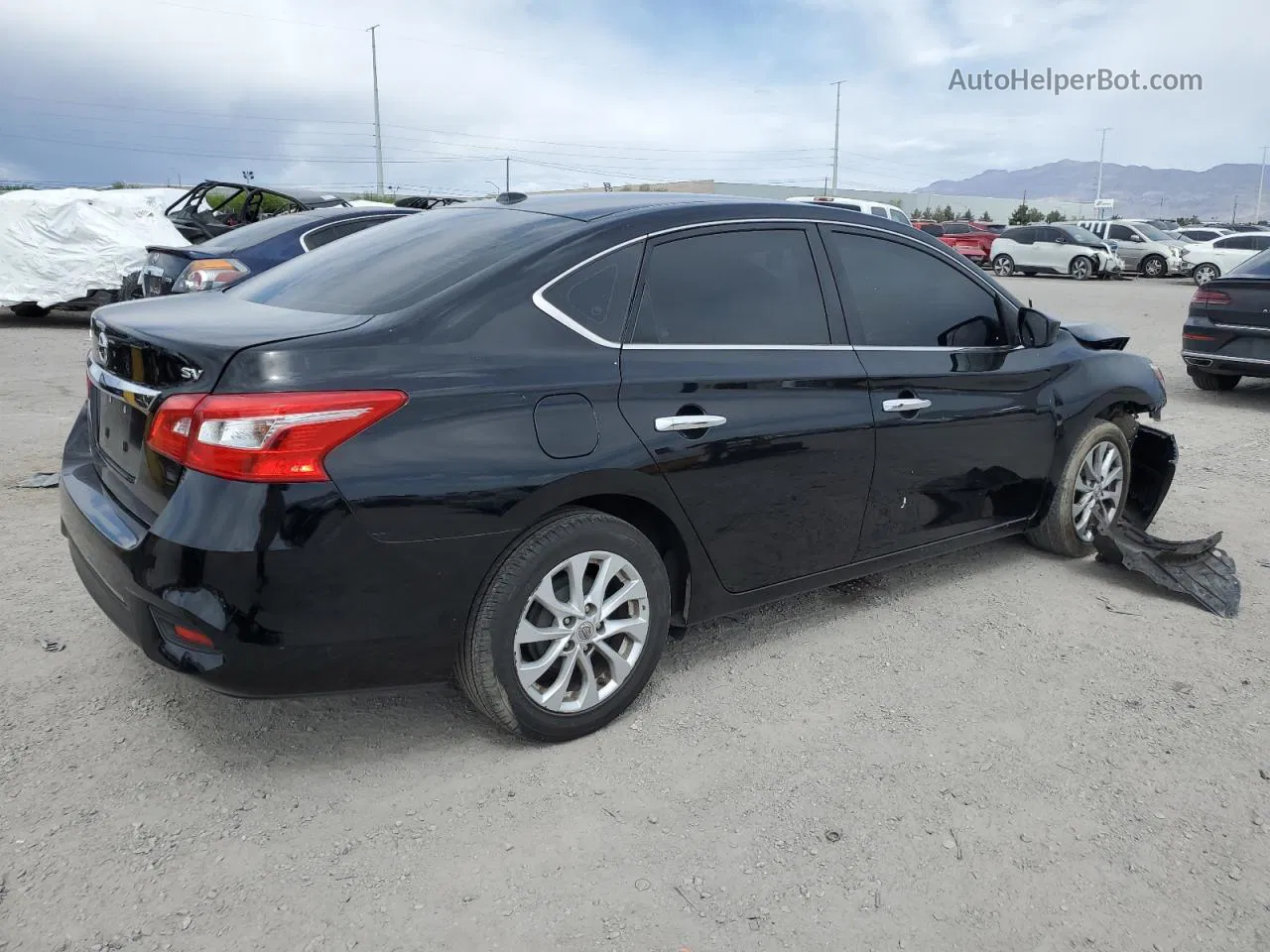 2019 Nissan Sentra S Black vin: 3N1AB7AP7KY428162