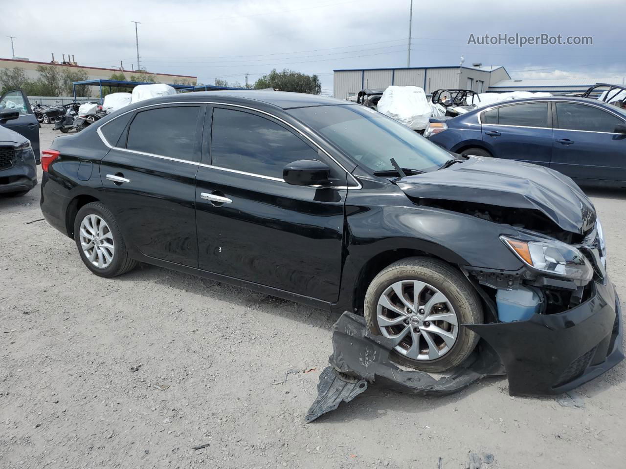 2019 Nissan Sentra S Black vin: 3N1AB7AP7KY428162