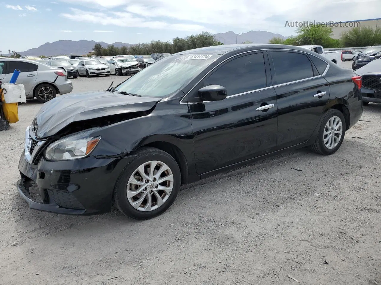 2019 Nissan Sentra S Black vin: 3N1AB7AP7KY428162