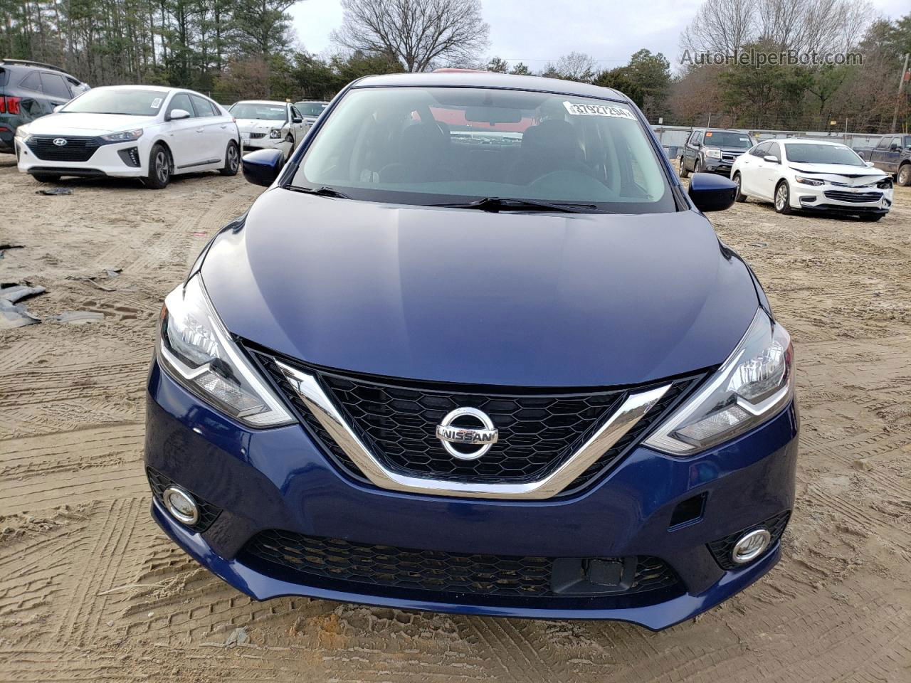 2019 Nissan Sentra S Blue vin: 3N1AB7AP7KY440697