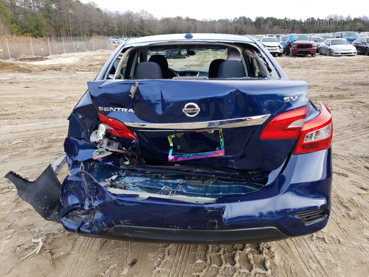 2019 Nissan Sentra S Blue vin: 3N1AB7AP7KY440697