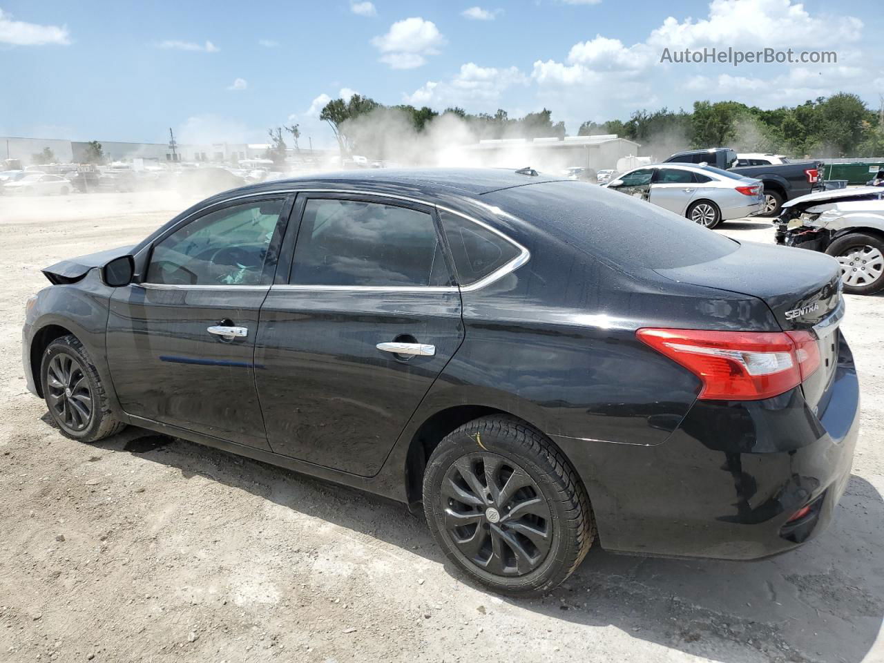 2019 Nissan Sentra S Черный vin: 3N1AB7AP7KY452316