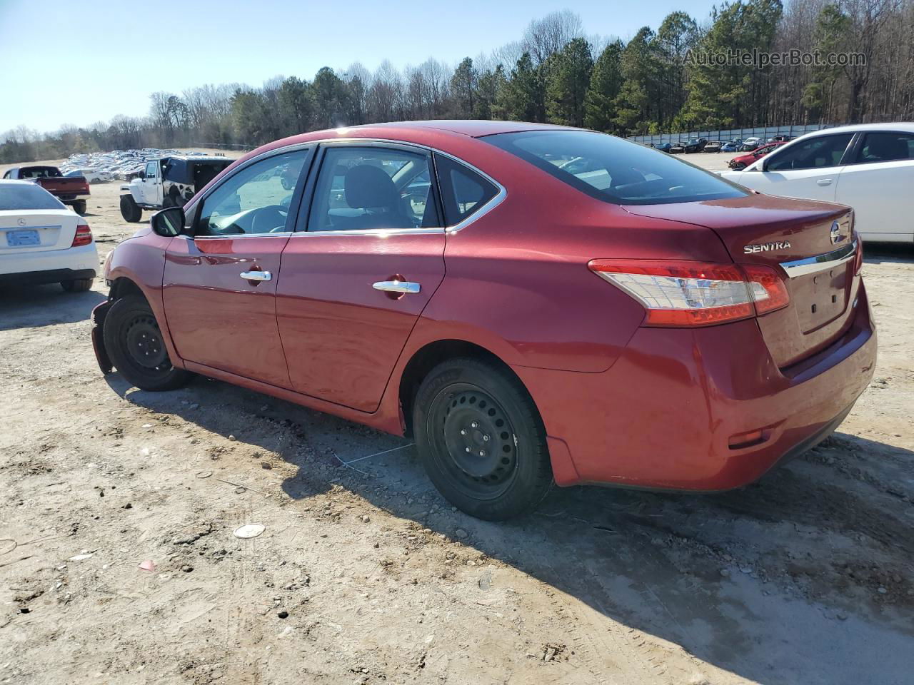 2014 Nissan Sentra S Red vin: 3N1AB7AP8EL621955