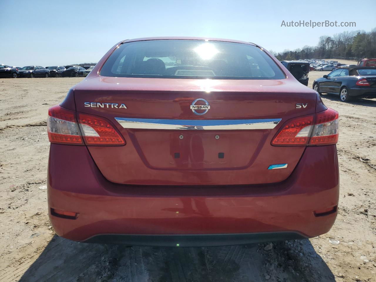 2014 Nissan Sentra S Red vin: 3N1AB7AP8EL621955