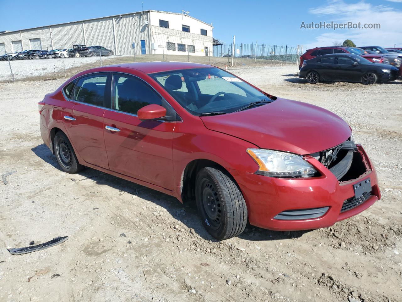 2014 Nissan Sentra S Красный vin: 3N1AB7AP8EL621955