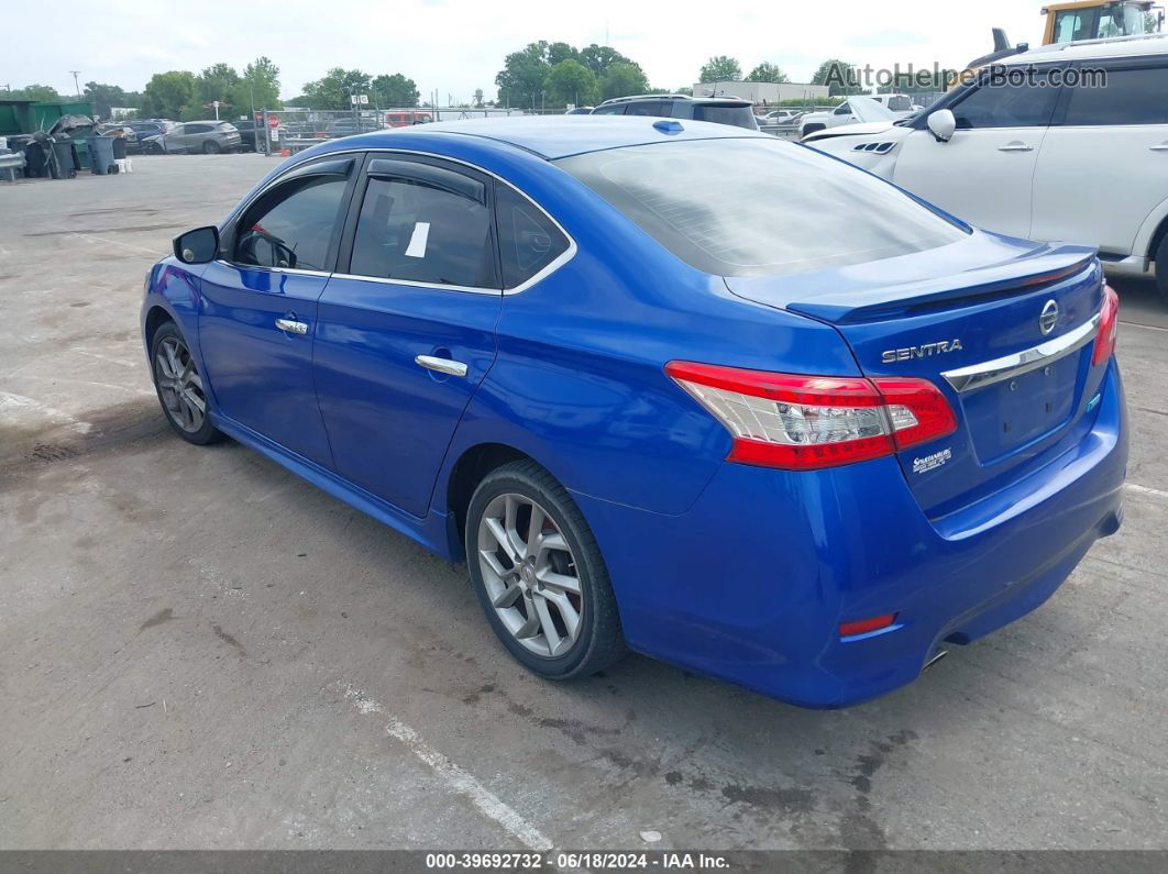 2014 Nissan Sentra Sr Blue vin: 3N1AB7AP8EL631806