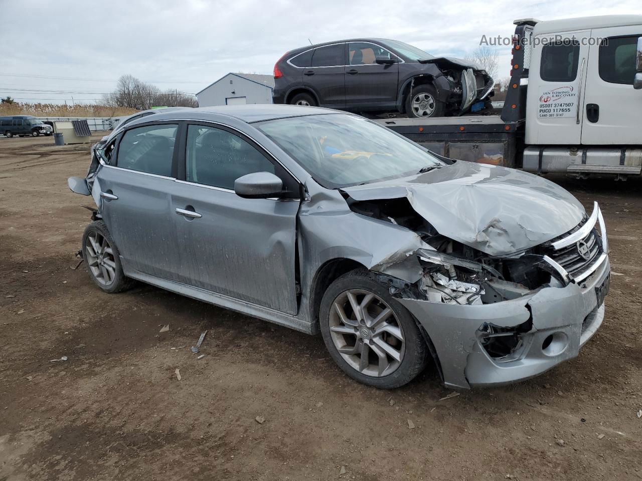 2014 Nissan Sentra S Silver vin: 3N1AB7AP8EL646614