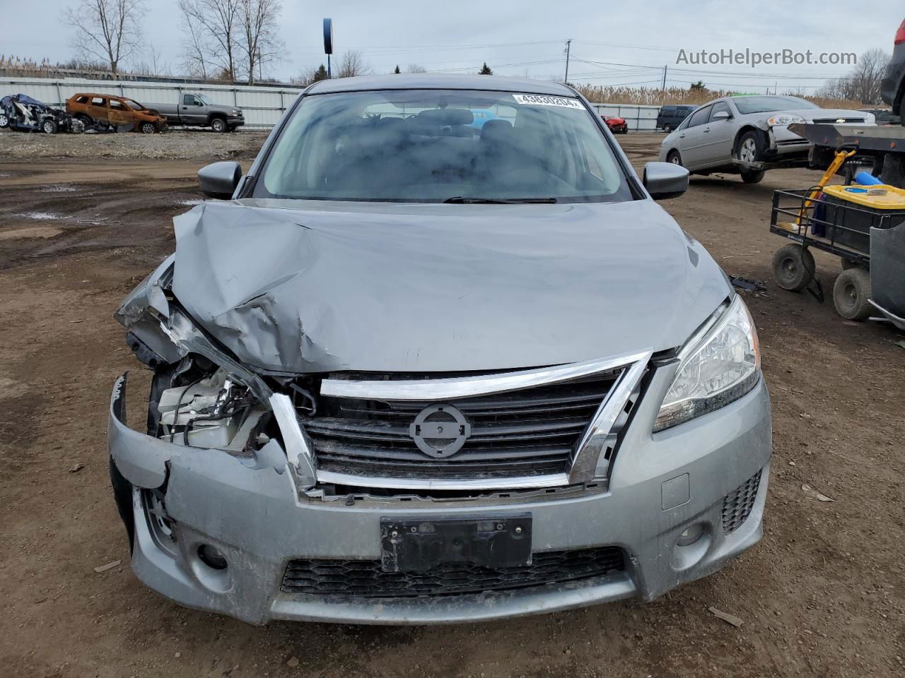 2014 Nissan Sentra S Silver vin: 3N1AB7AP8EL646614