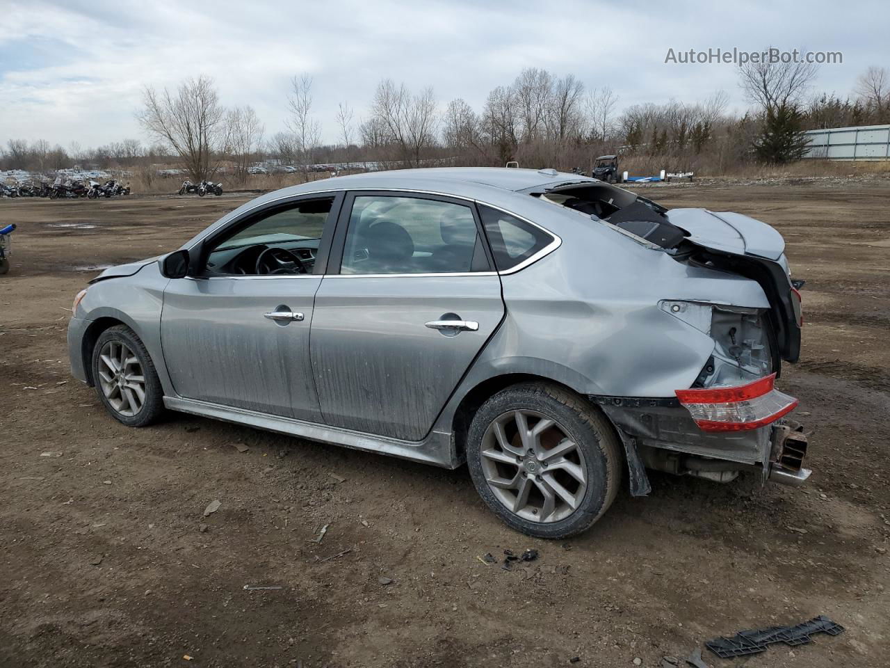 2014 Nissan Sentra S Silver vin: 3N1AB7AP8EL646614