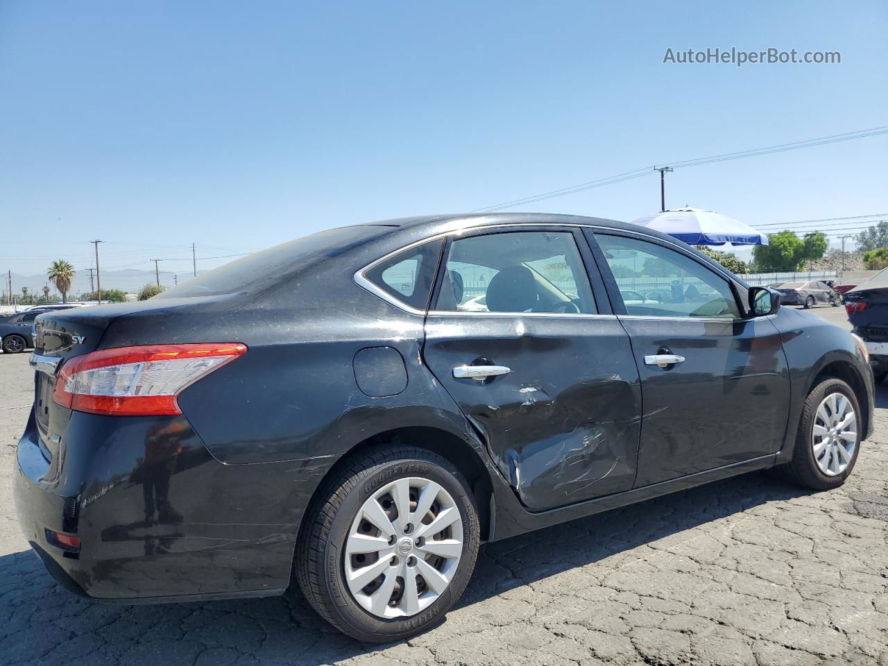 2014 Nissan Sentra S Black vin: 3N1AB7AP8EL658813