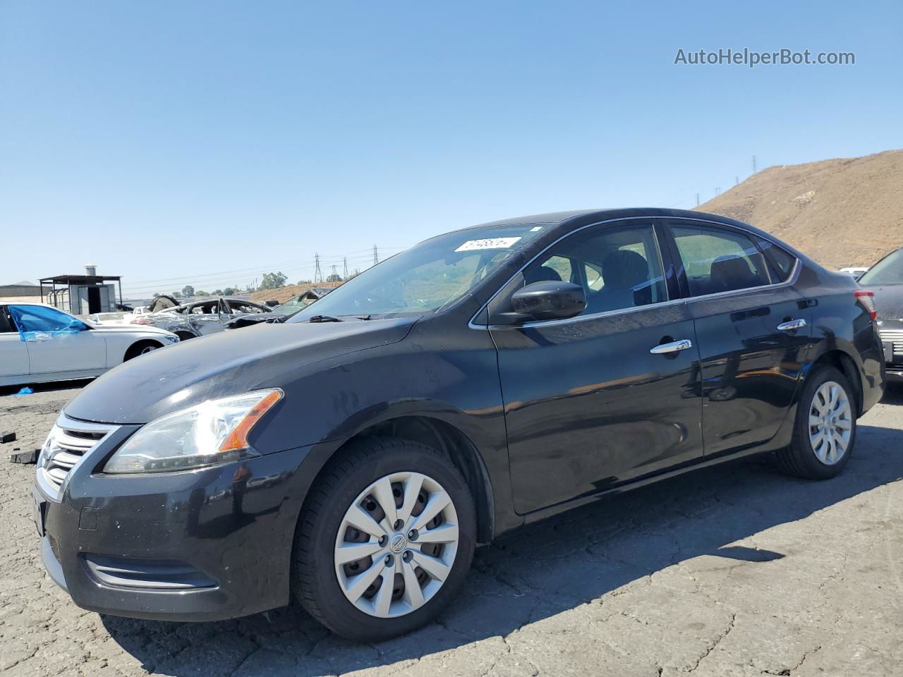 2014 Nissan Sentra S Black vin: 3N1AB7AP8EL658813