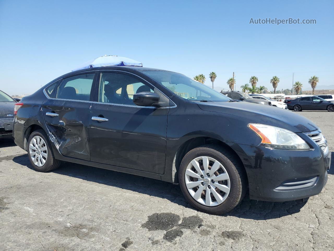 2014 Nissan Sentra S Black vin: 3N1AB7AP8EL658813