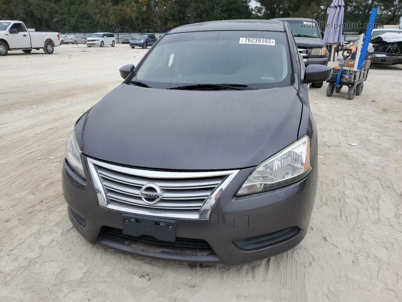 2014 Nissan Sentra S Gray vin: 3N1AB7AP8EL671982