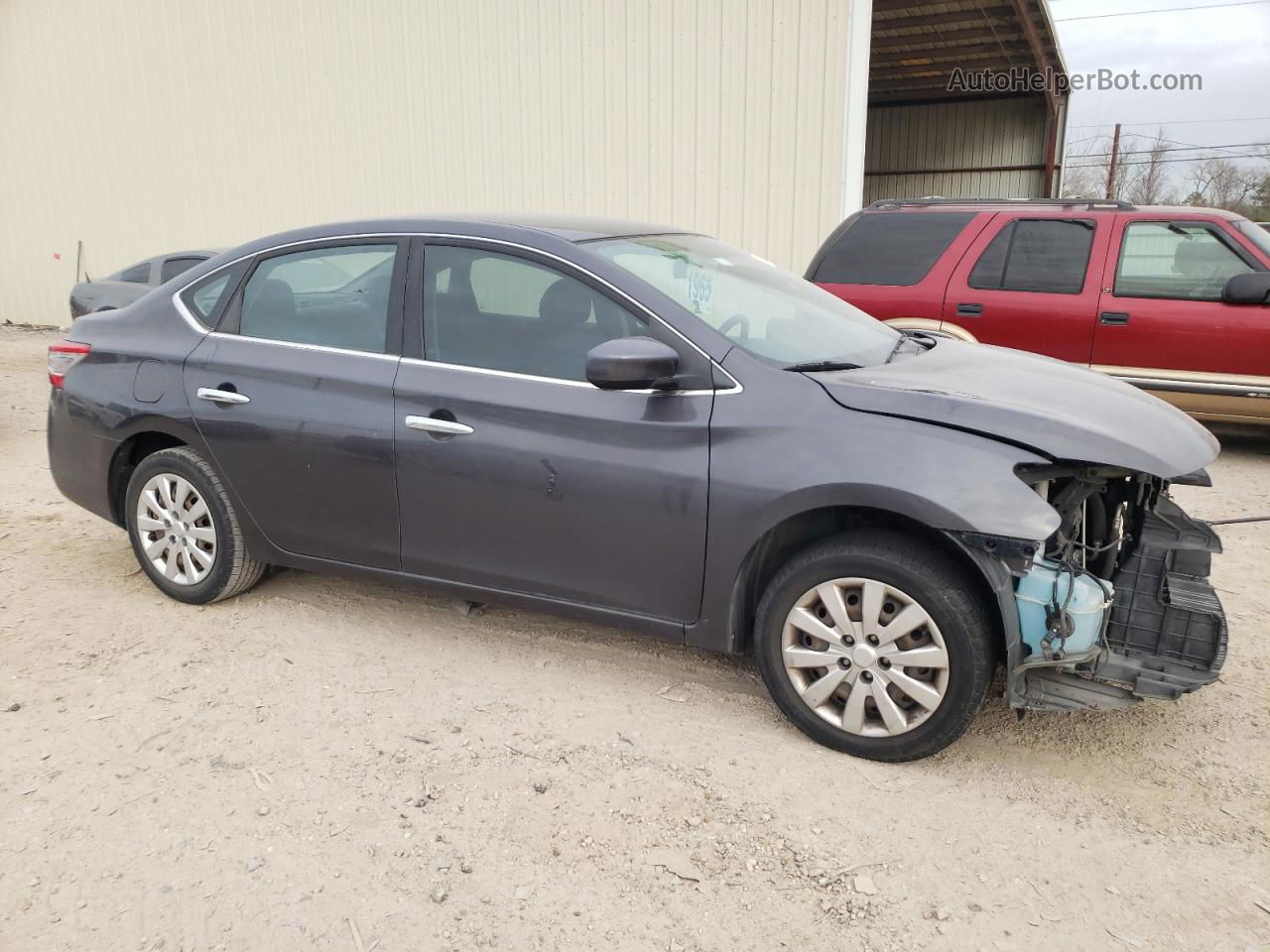 2014 Nissan Sentra S Gray vin: 3N1AB7AP8EL674252