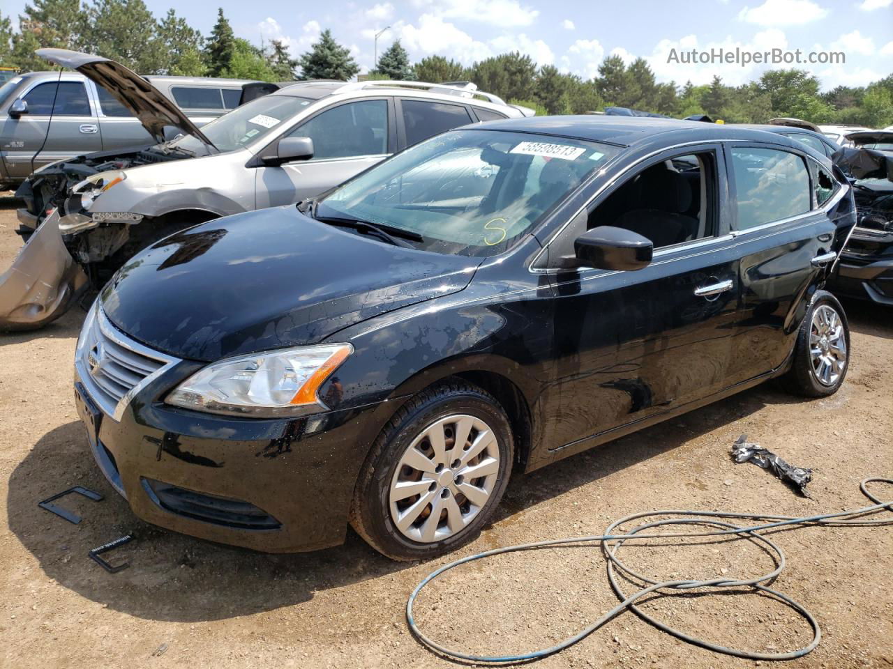 2014 Nissan Sentra S Black vin: 3N1AB7AP8EY210039