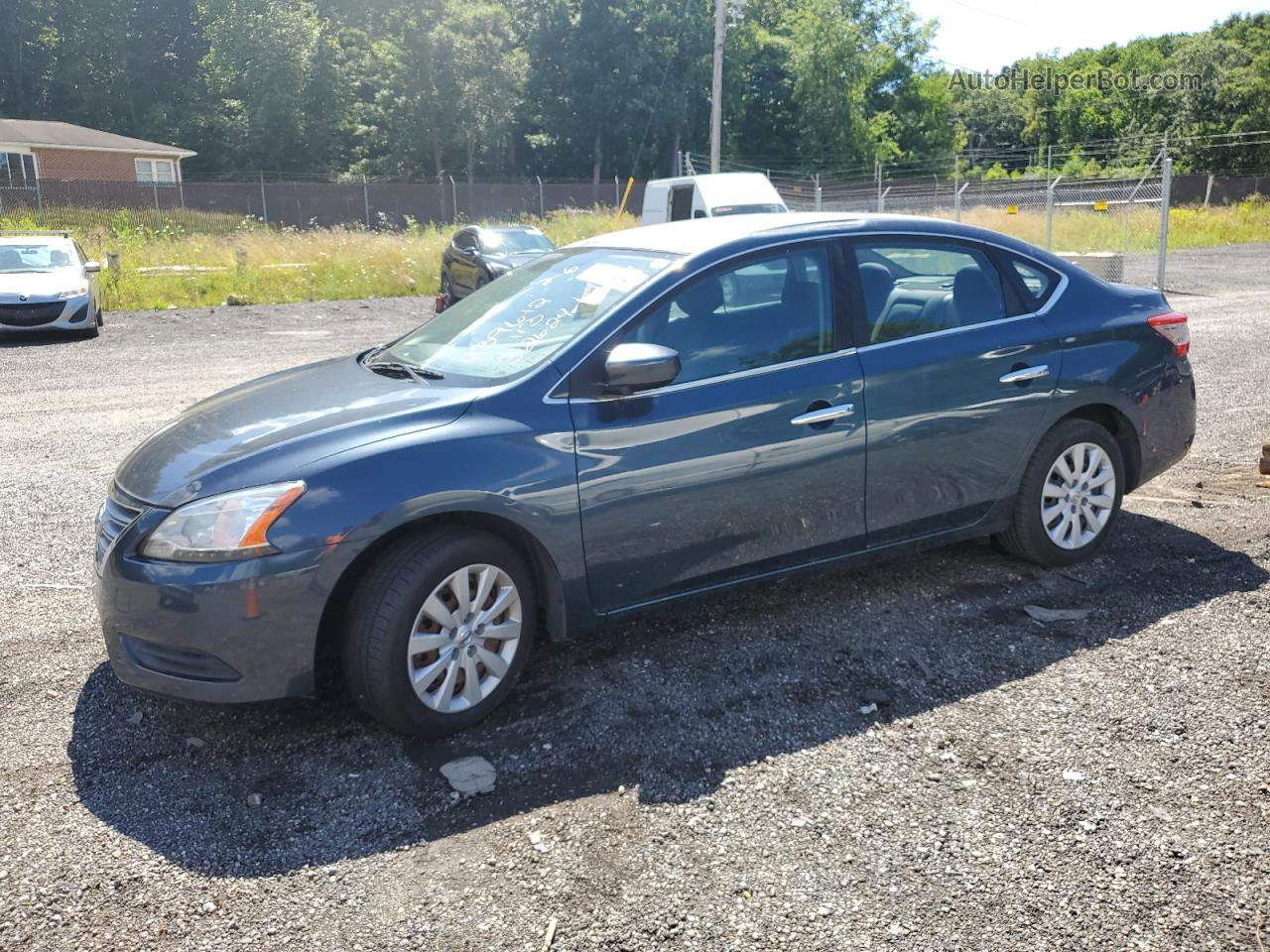 2014 Nissan Sentra S Blue vin: 3N1AB7AP8EY218030