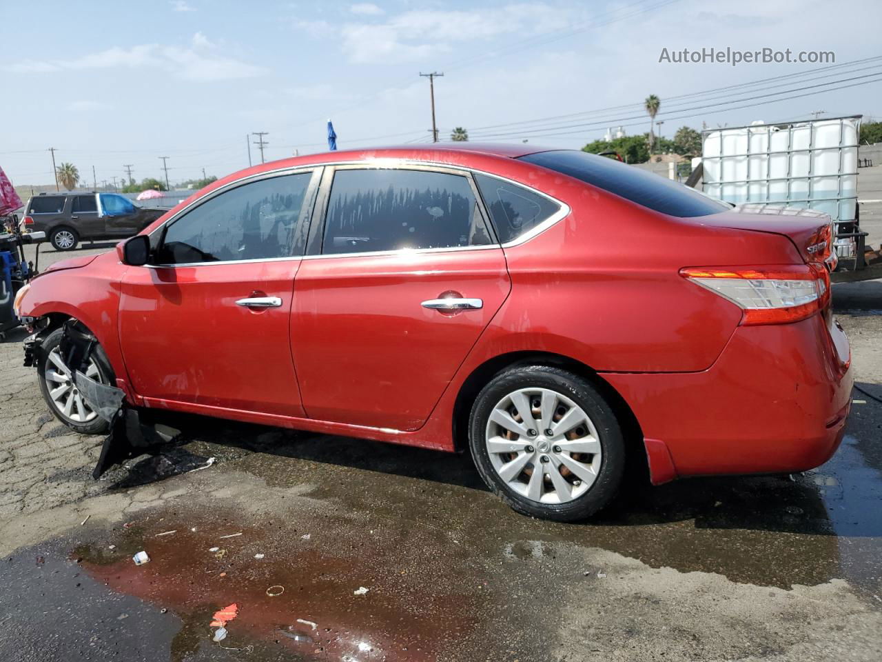 2014 Nissan Sentra S Красный vin: 3N1AB7AP8EY228475