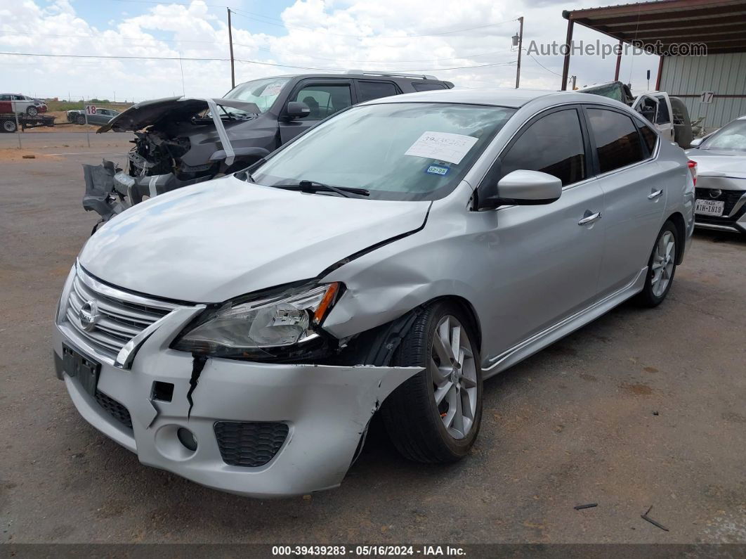 2014 Nissan Sentra Sr Серебряный vin: 3N1AB7AP8EY295142