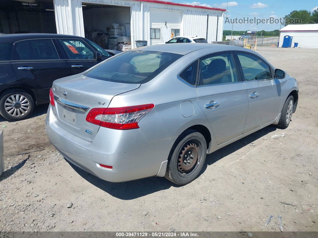 2014 Nissan Sentra Sv Серебряный vin: 3N1AB7AP8EY311906