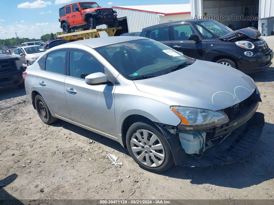 2014 Nissan Sentra Sv Silver vin: 3N1AB7AP8EY311906