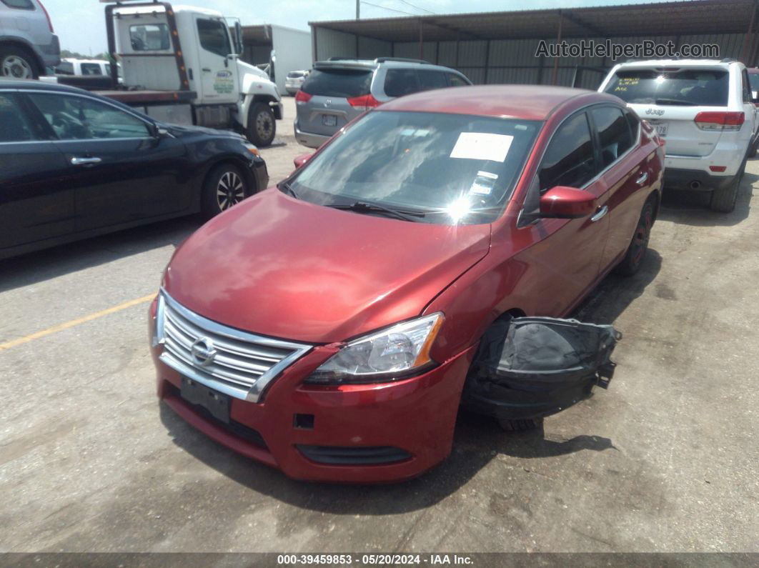 2014 Nissan Sentra S Red vin: 3N1AB7AP8EY335669