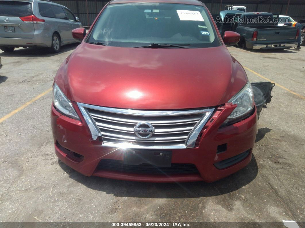 2014 Nissan Sentra S Red vin: 3N1AB7AP8EY335669